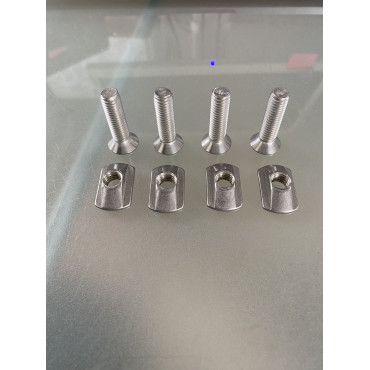 M6 Track Nuts Stainless & 25mm Bolts x 4